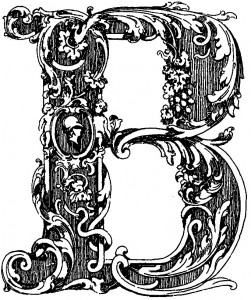 Antique Letter Engraving
