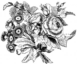 Antique Flower Engraving