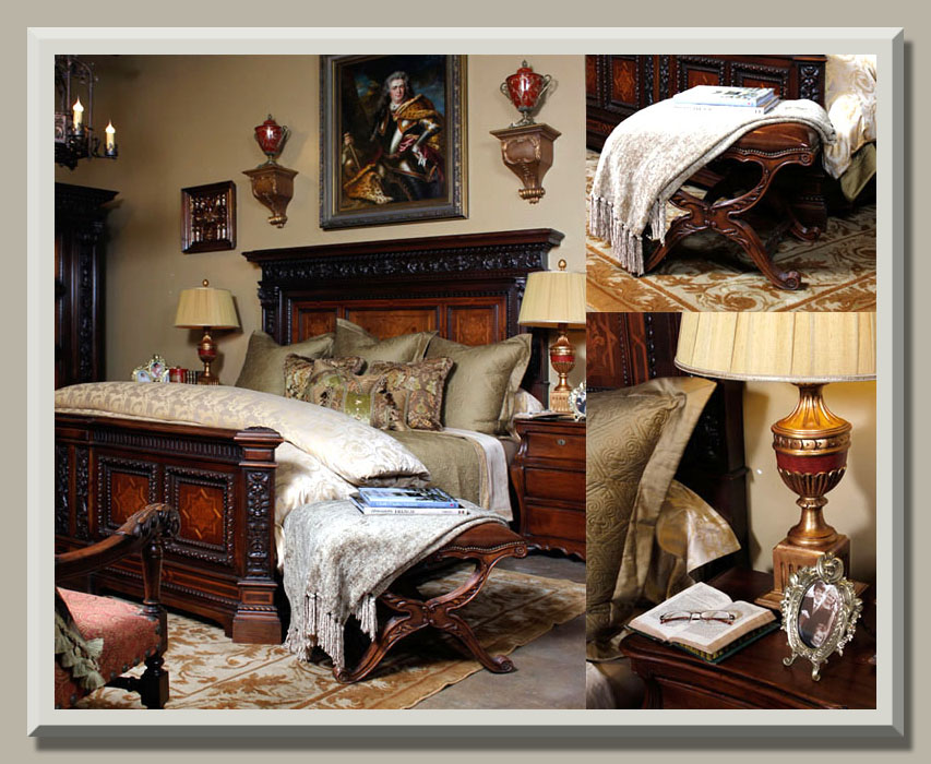 Antique King Size Bed Collage