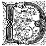 Antique Letter Engraving