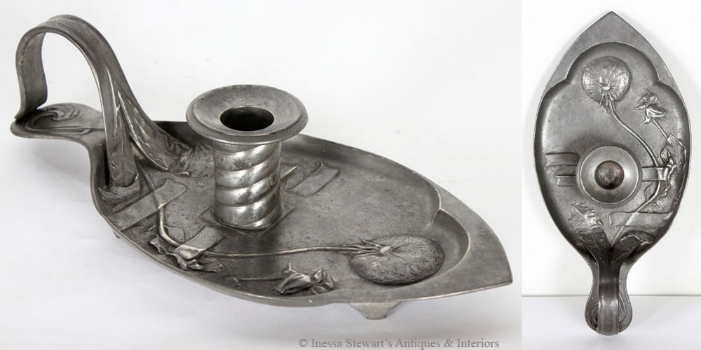 Antique pewter accessorie candle holder