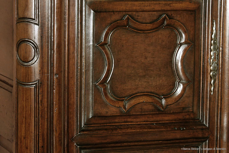 Antique Country French Lyonaise Armoire