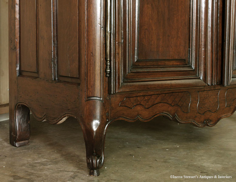 Antique Country French Lyonaise Armoire