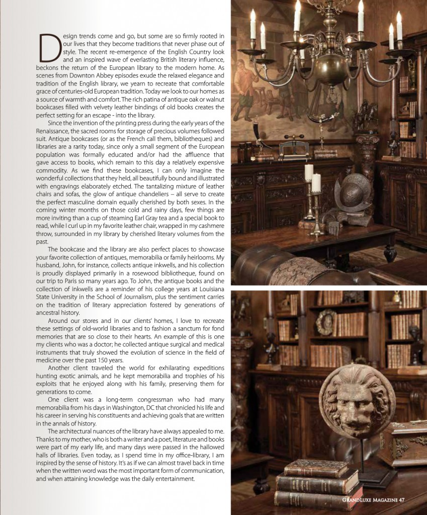 Grande Luxe Magazine Antiques In Style Page2