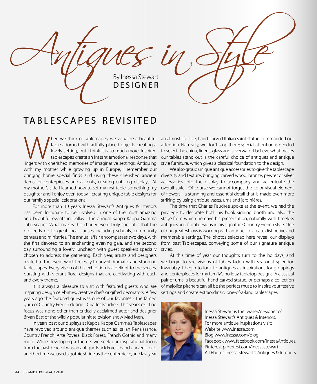 Antiques in Style-Grand Luxe Magazine