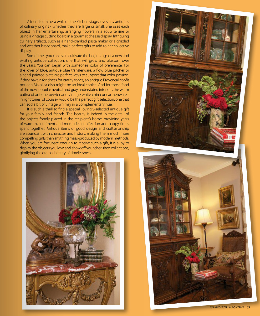 page 2 Antiques in Style ~ Giving the Splendor of Collecting