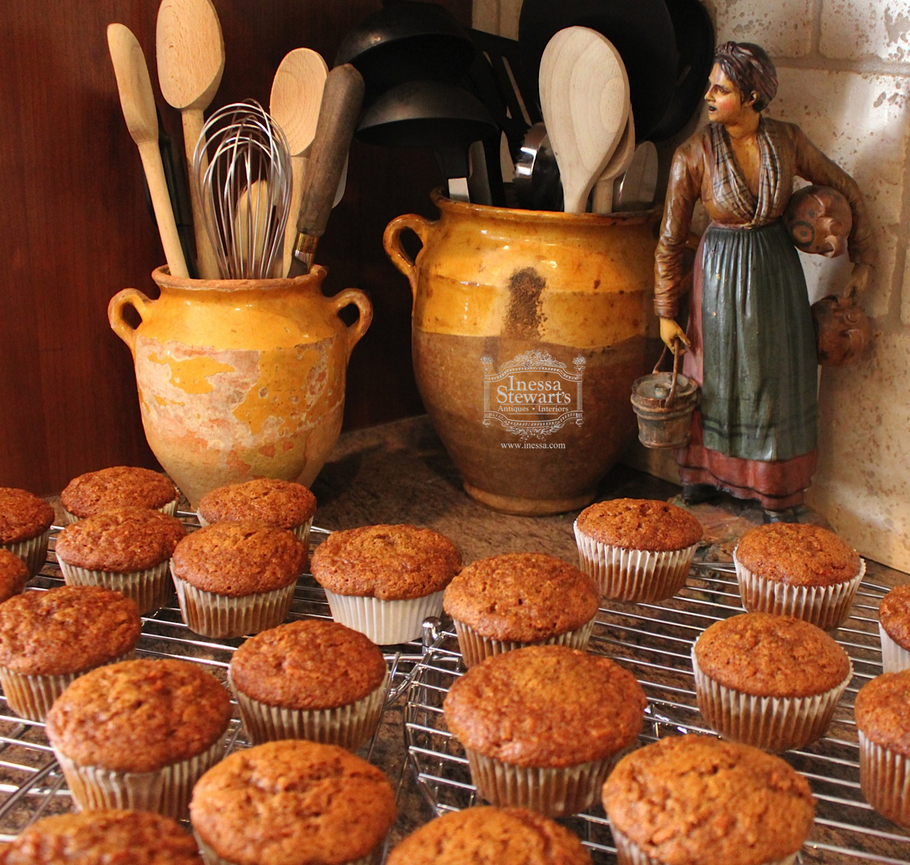 Inessa Stewart's Antiques carrot cupcakes without frosting