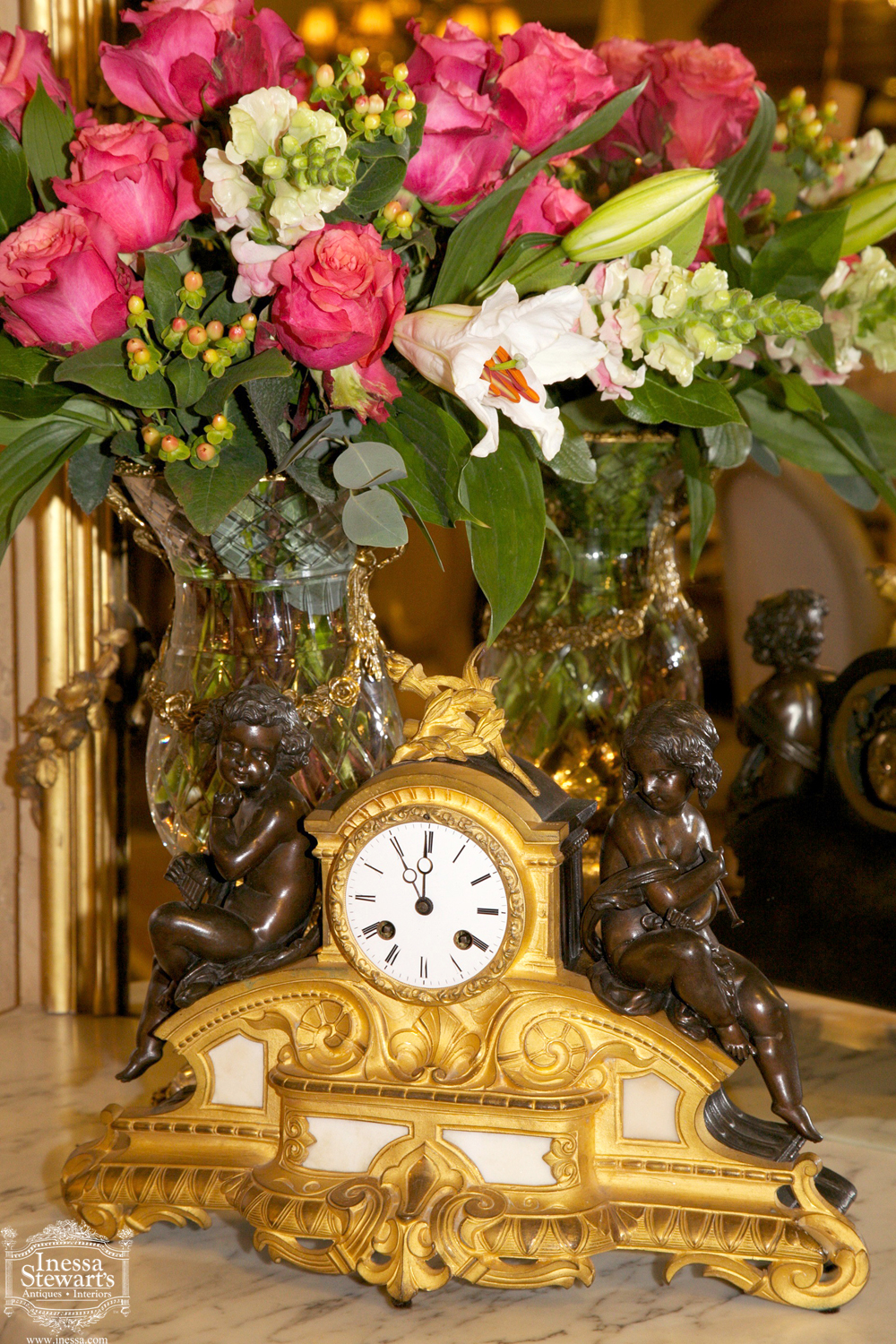 Antique Accessories, Clock, Mirror