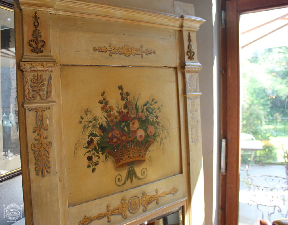 Antique painted trumeau Antique painted trumeau