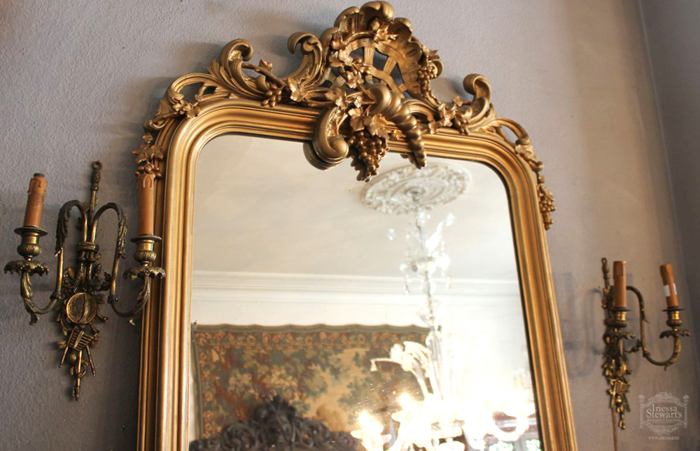 Antique mirror and scones