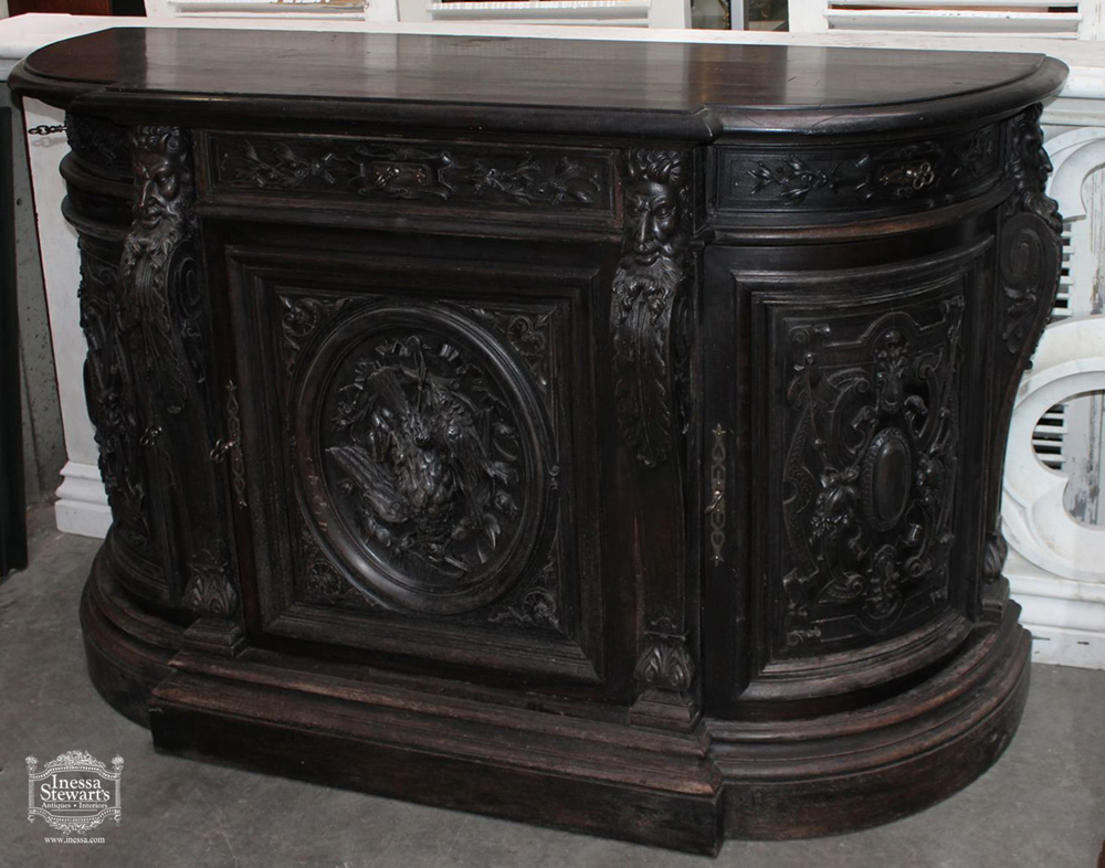 Antique buffet, carved furniture