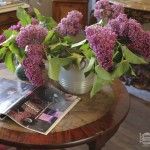 Antique furniture, flowers