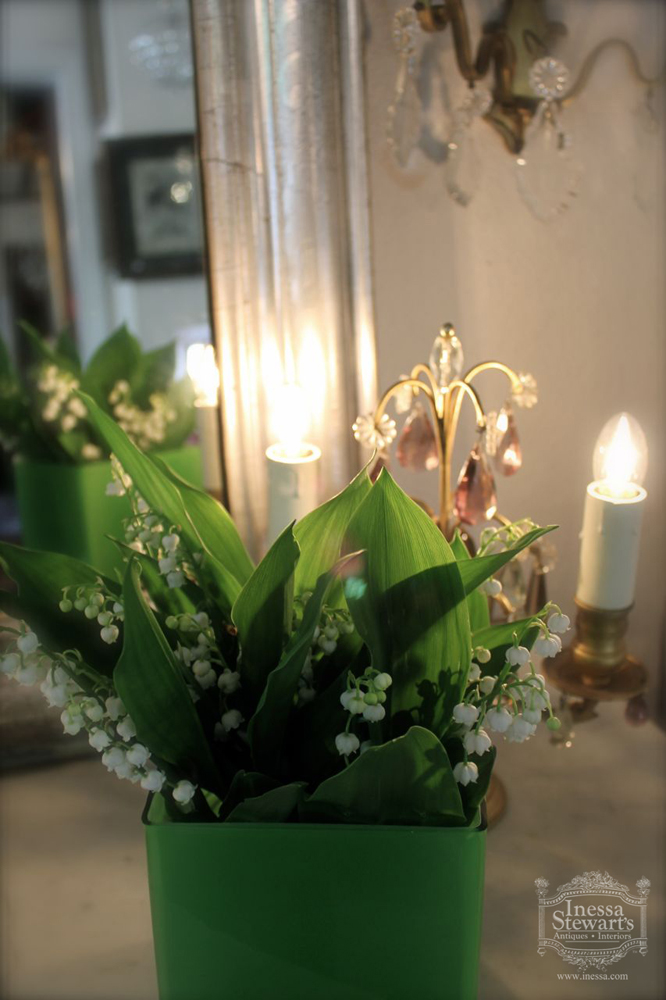 Flowers, floral arrangement, antique lighting Flowers, floral arrangement, antique lighting