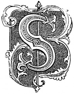 Antique Letter Engraving Print