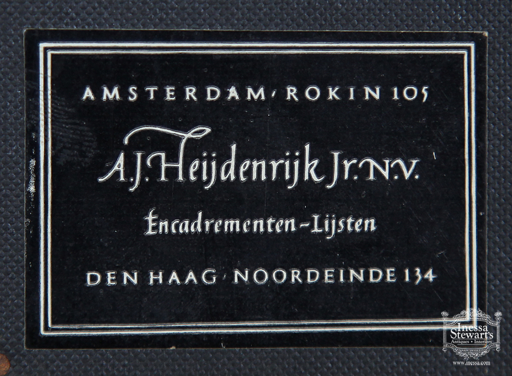 Antique Dutch Framed Needlepoint Sampler