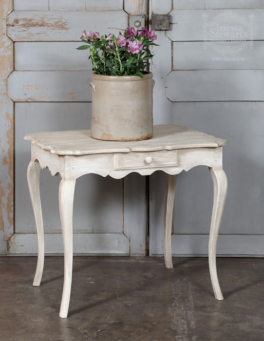Antique Country French Painted End Table