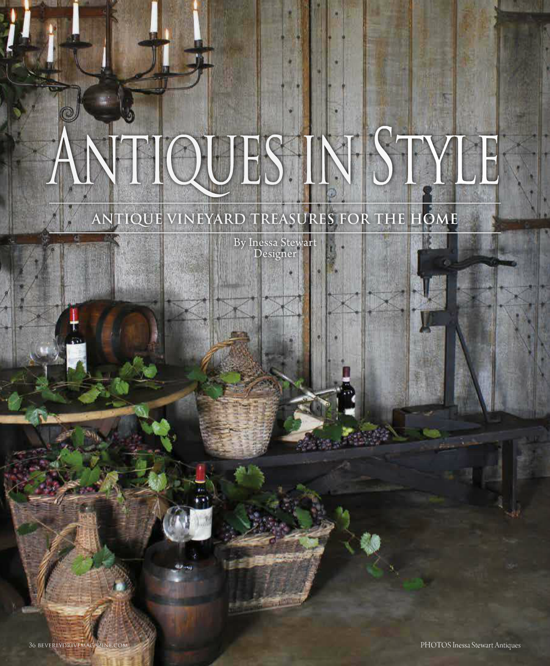 Antique wine accessories and furniture