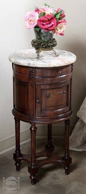 Antique French Louis XVI Walnut Bedroom Set Nightstand - Online Antique Store