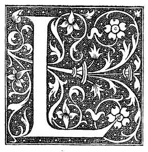 Antique Letter Engraving L