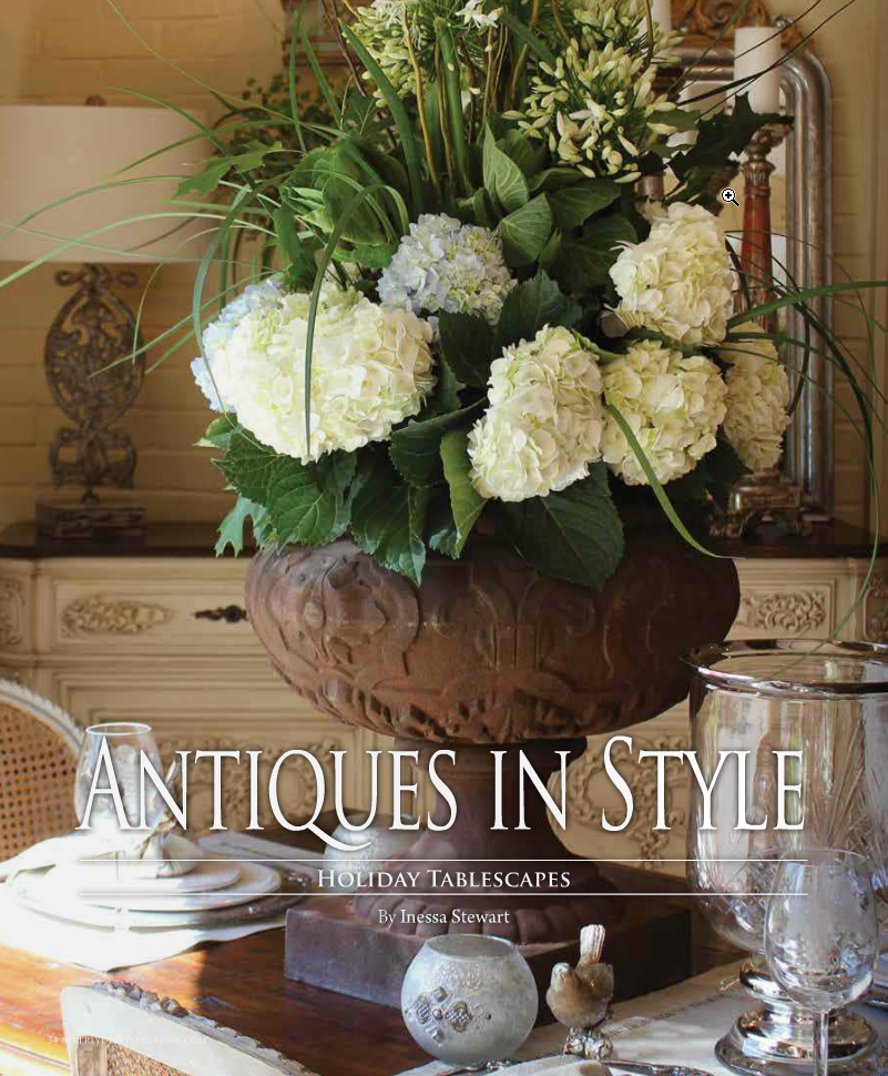 Antiques In Style: Holiday Tablescapes Antique table accessories 