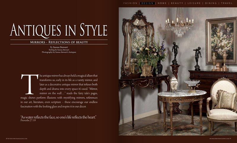 Antiques In Style Mirrors Article