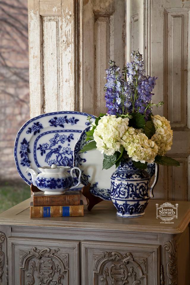 Blue and White antique accessories