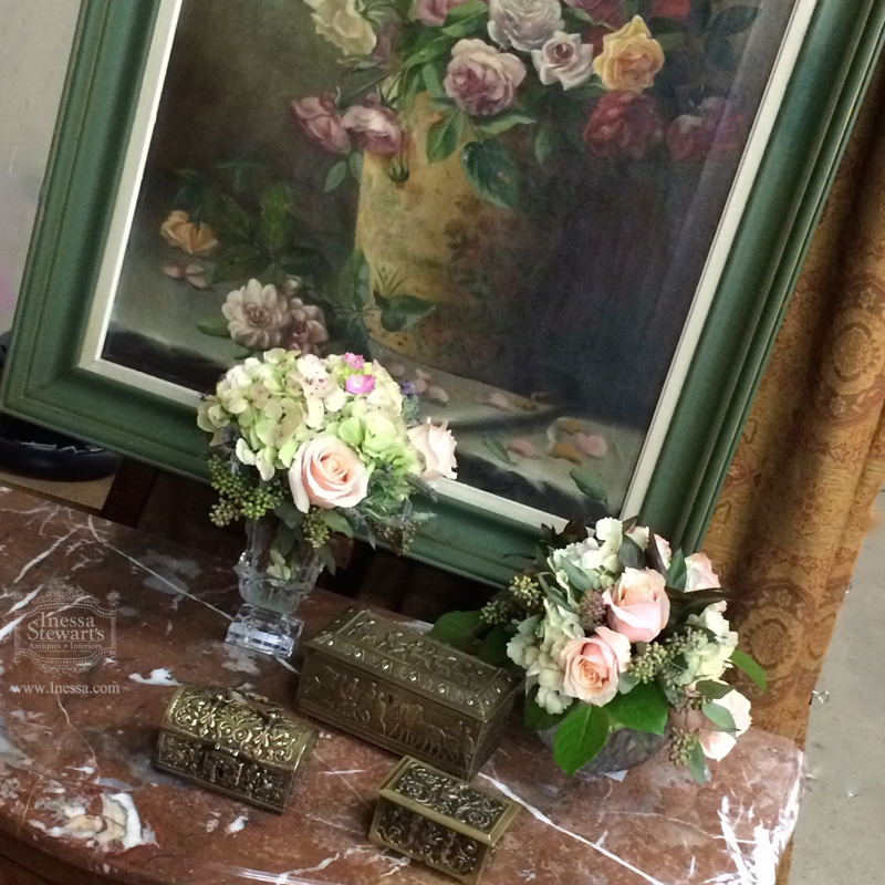 Antique Furniture Painting Flowers
