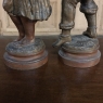 Pair 19th Century Romantic Spelter Statues by Auguste Moreau (1834-1917)