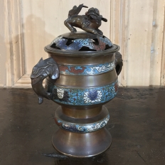 19th Century Asian Cloissonne Incense Burner