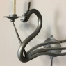 Mid-Century Nickel-Plated Twin-Arm Wall Sconce, Electrified 