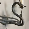 Mid-Century Electrified Twin-Arm Swan Motif Wall Sconce