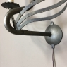 Mid-Century Electrified Twin-Arm Swan Motif Wall Sconce