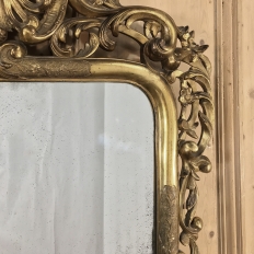 Mid-19th Century Italian Baroque Giltwood Mirror