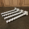Set of Four 19th Century Cararra Marble Columns with Byzantine Capitals