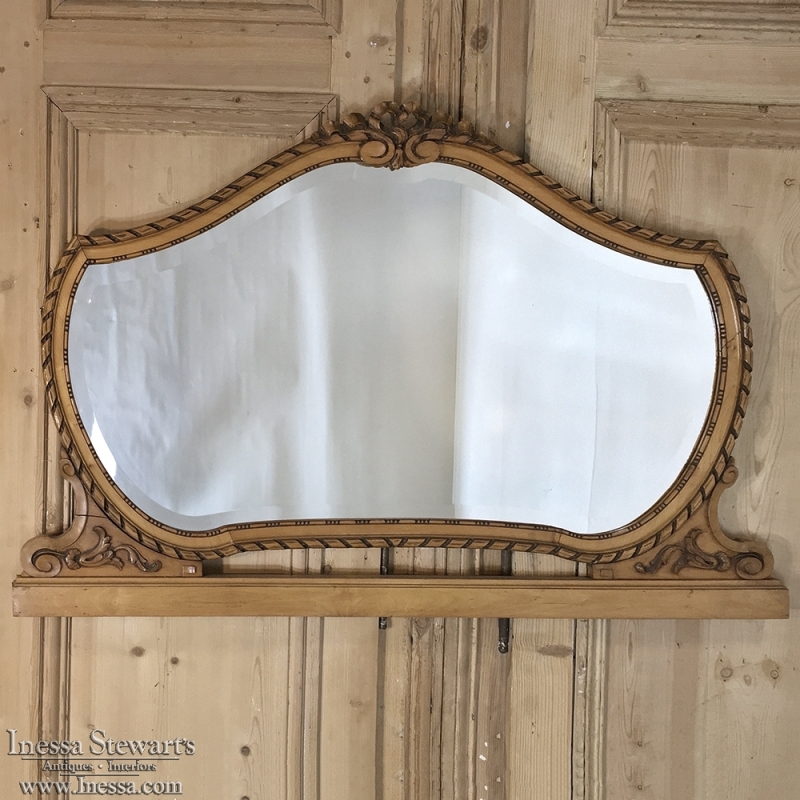 Antique Italian Neoclassical Fruitwood Mirror