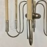 Mid Century French Modern Brushed Aluminum Chandelier