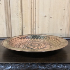 19th Century Embossed Copper Charger