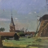 Mid-Century Framed Oil Painting on Board by Joseph Tilleux of Antwerp (1896-1978)