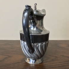 Antique Embossed Silverplate Pewter Teapot