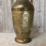 French Art Deco Hand Embossed Brass Vase