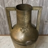 French Art Deco Hand Embossed Brass Vase