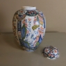 19th Century Oriental Style Delft Vase with Lid