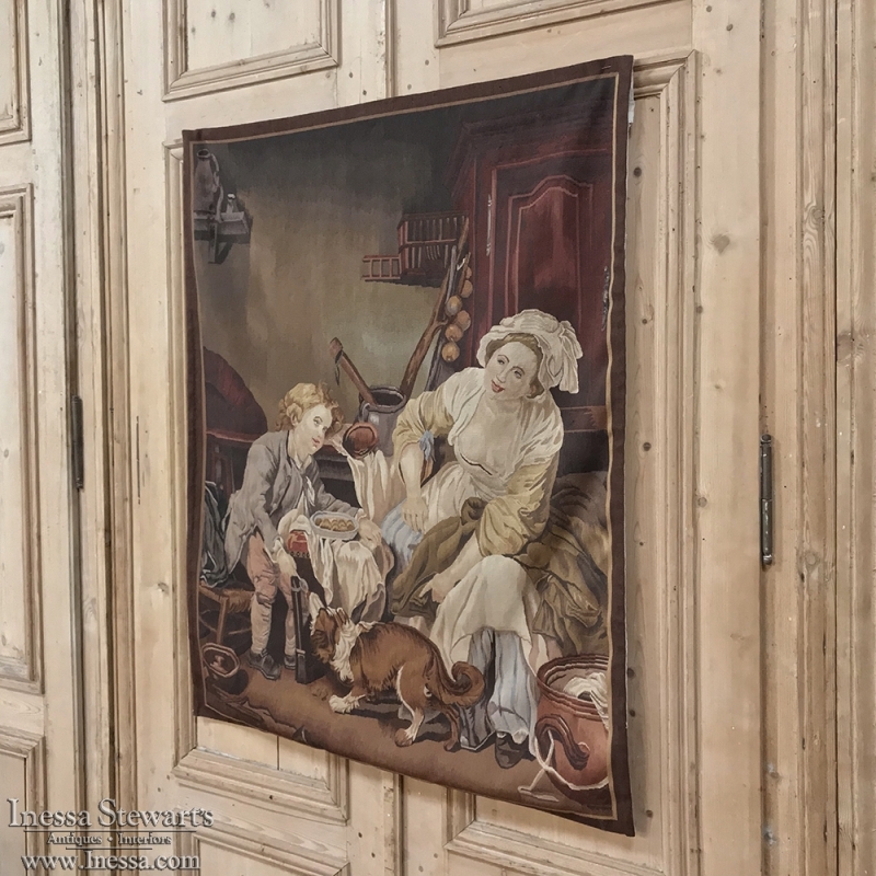 Reproduction AubussonStyle Tapestry Inessa Stewart's Antiques