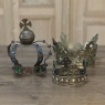 19th Century Decorative Brass Crown with Semi-Precious Stones