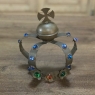19th Century Decorative Brass Crown with Semi-Precious Stones