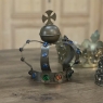 19th Century Decorative Brass Crown with Semi-Precious Stones