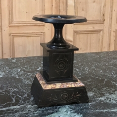 Pair 19th Century Slate Rose Bowl Stands