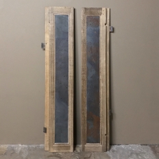 TWO Pair 19th Century Wood & Iron Shutters