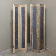 TWO Pair 19th Century Wood & Iron Shutters