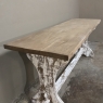 Antique Rustic Painted Country French Trestle Table ~ Sofa Table